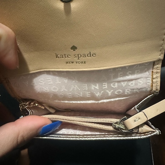 EUC Kate Spade Metallic Pink Keychain Wallet - Picture 3 of 7